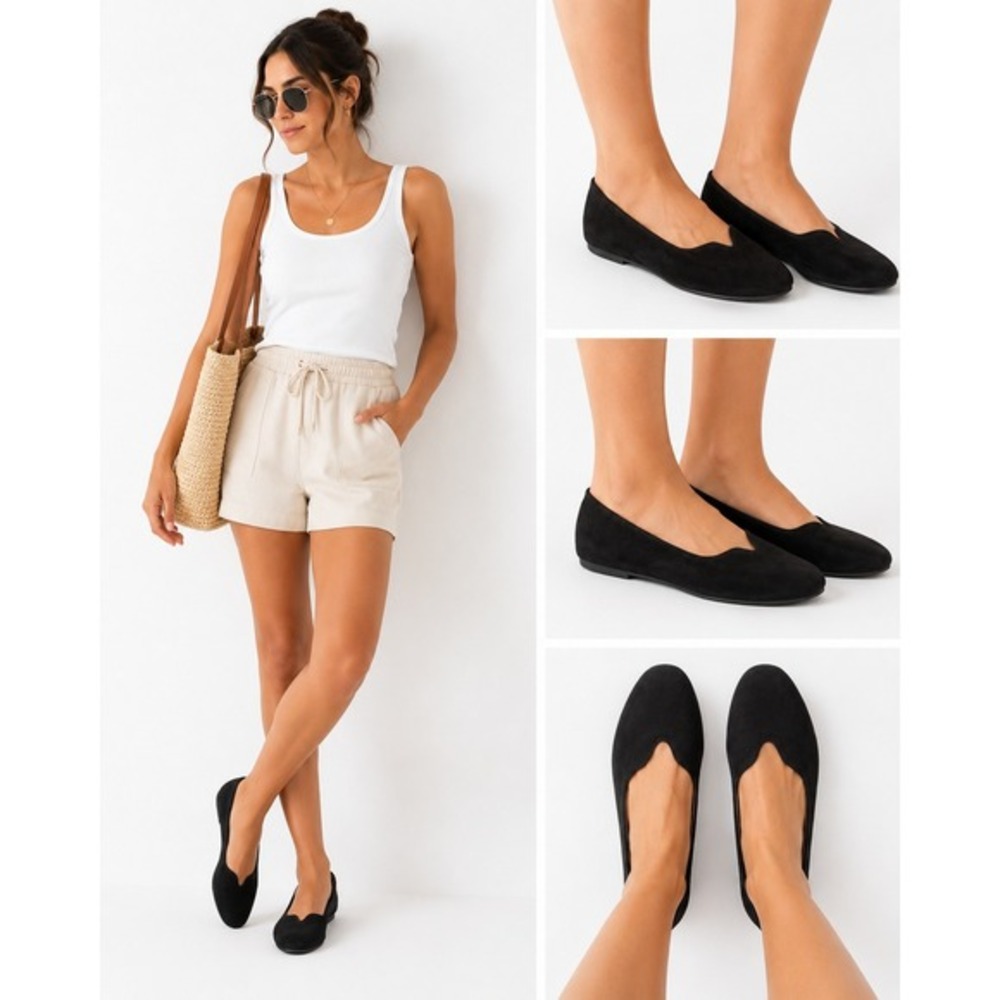 Women's Flats by Twisted Sara Vegan Suede Black Size 11 New With Tags